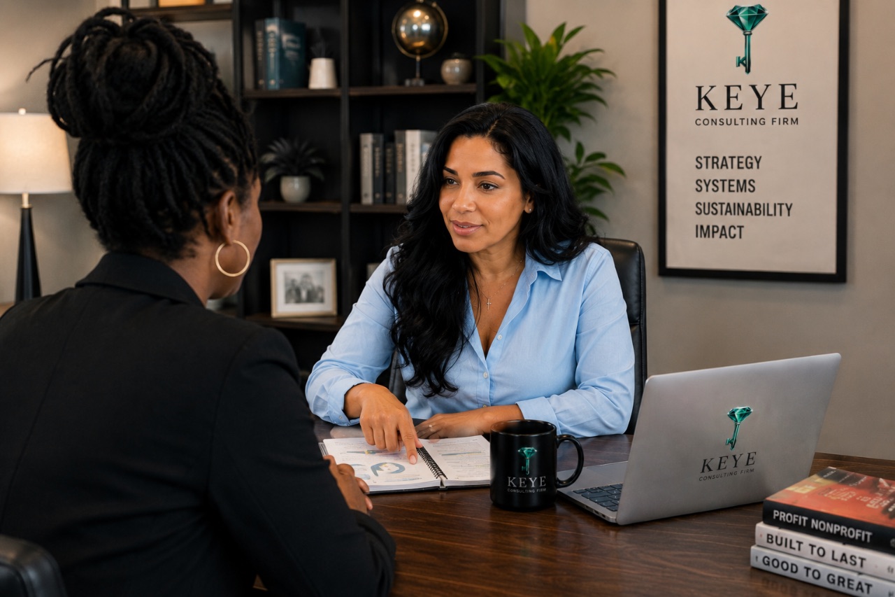 KEYE founder in a client consultation